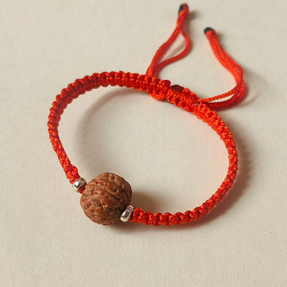 12mm Nepali Rudraksh in 92.5 Silver Bracelet