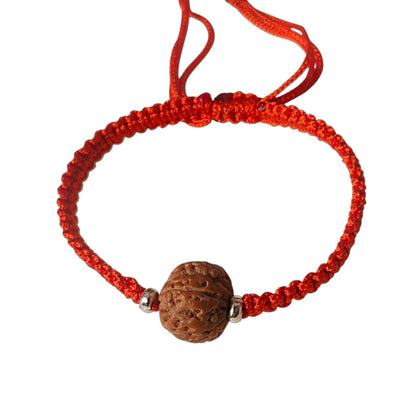 12mm Nepali Rudraksh in 92.5 Silver Bracelet