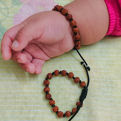 5 Mukhi Rudraksh Kavach Set for kids - Black