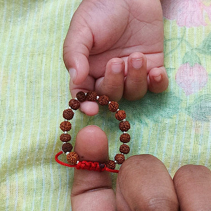 5 Mukhi Rudraksh Kavach for Kids - Red