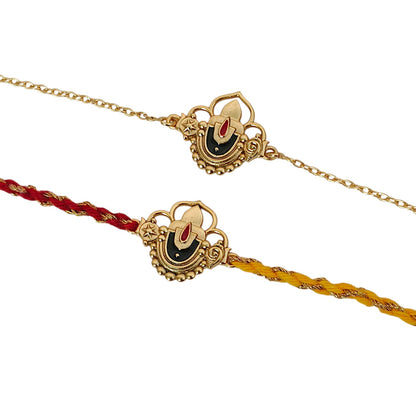 Tirupati Balaji Rakhi & Bracelet in22K Gold Plating