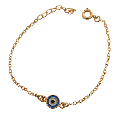 Combo- Enamel EvilEye Rakhi & Bracelet in 22K Gold Plating