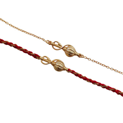Combo- Vayuputra Gada Rakhi & Bracelet in 22K Gold Plating