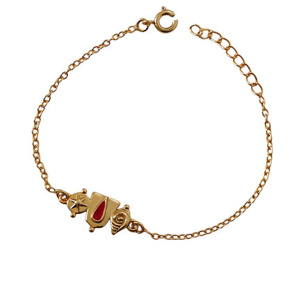 Combo- Narayan Kavach Rakhi Bracelet in 22K Gold Plating