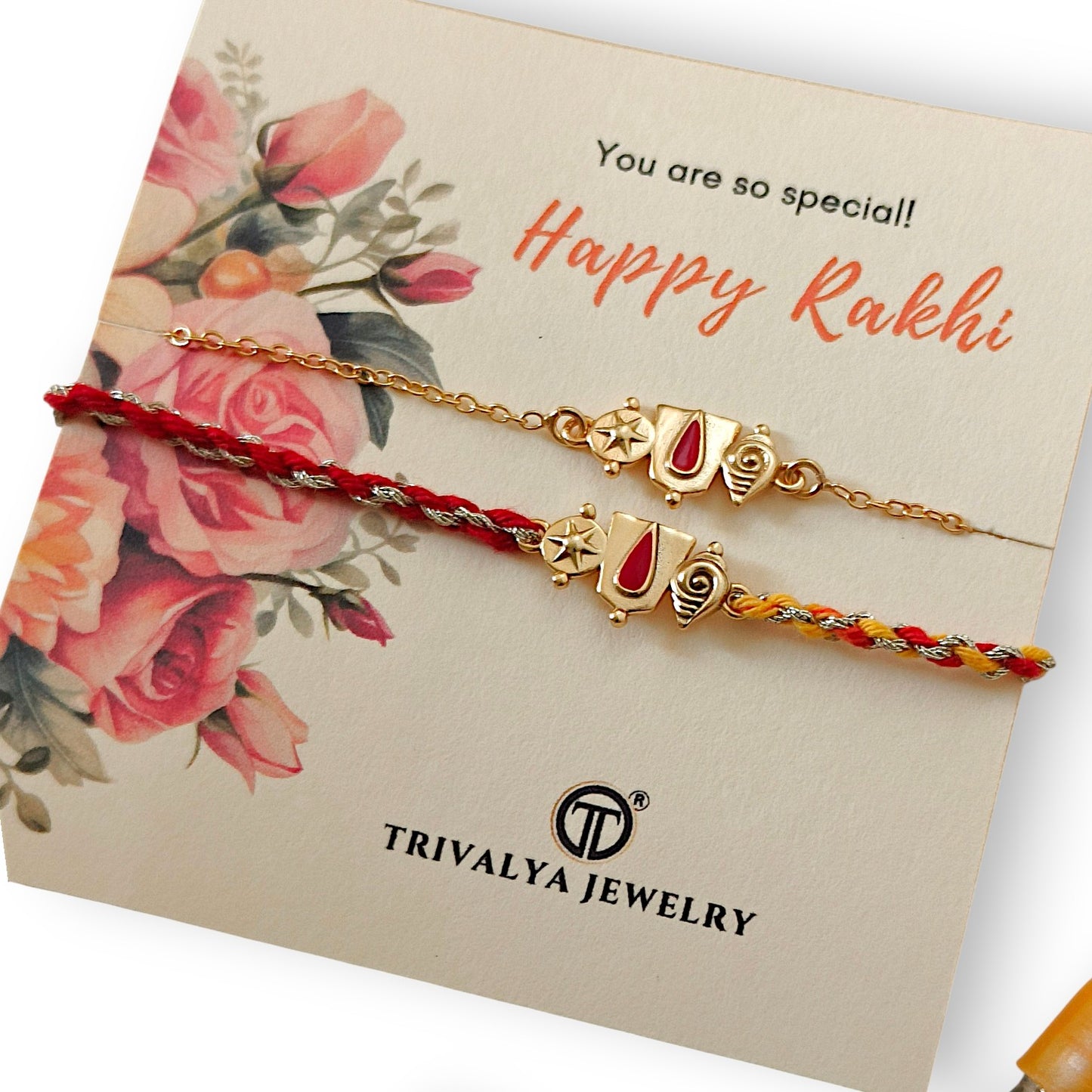 Combo- Narayan Kavach Rakhi Bracelet in 22K Gold Plating