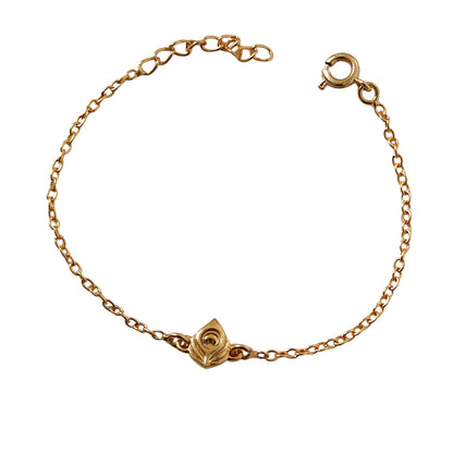 Combo- Radhe Radhe Rakhi & Mini Morpankh Bracelet in 22K Gold Plating