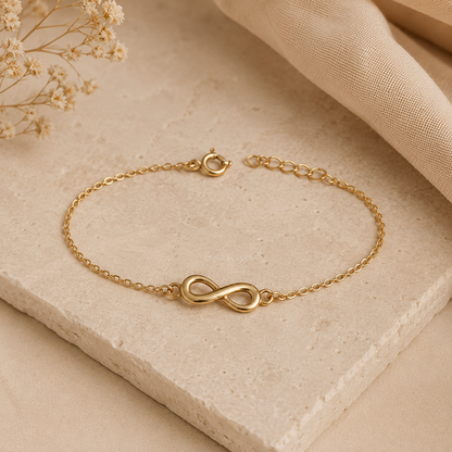 Women Infinity Bracelet in 22k Gold Plating
