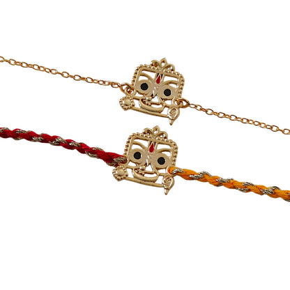 Combo- Jai Jagannath Ji Rakhi Bracelet in 22K Gold Plating