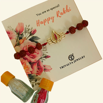 Mahadev Trishul Rudraksh Rakhi Bracelet
