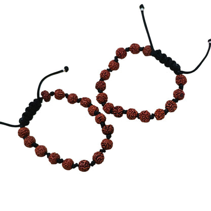 5 Mukhi Rudraksh Kavach Set for kids - Black