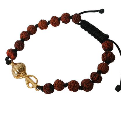 Pawan Putra Gada with 5 Mukhi Nepali Rudraksh Band