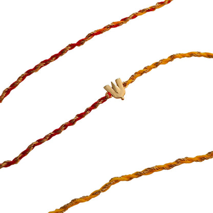 Prosperous Vishnu Ji Tilak Grace Rakhi – 22K Gold Plated